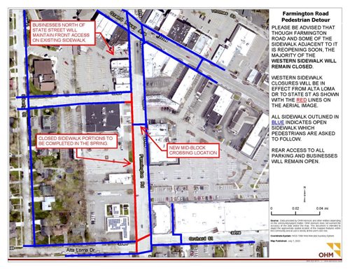 Farmington Road Detour Map