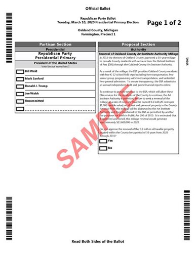 Sample Ballot