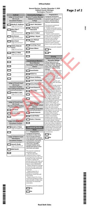 Sample Ballot