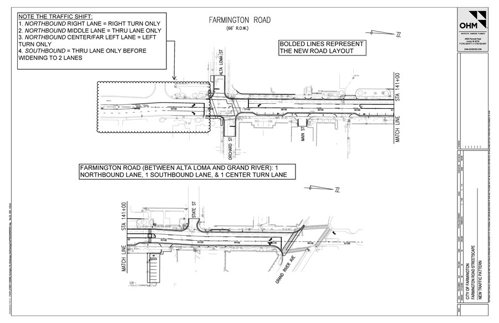 Farmington Road Changes map